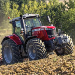 massey ferguson 7700s series tractor tilling land